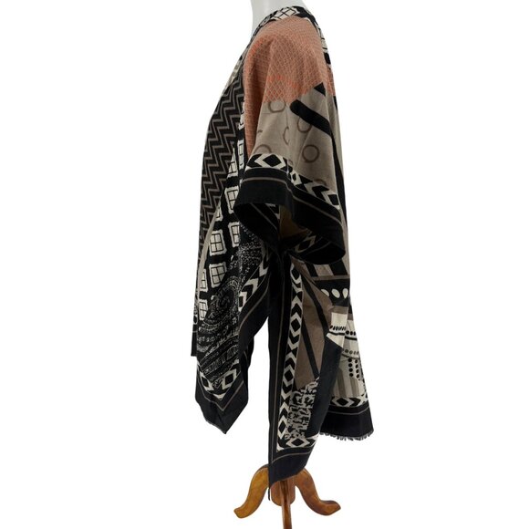 Kollie More Multicolor Open Front Kimono Cardigan Shawl, OS - Picture 2 of 8